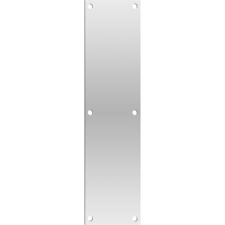 Deltana Commecial 4" X 16" Stainless Steel Push Plate for Swinging Doors Polished Stainless Steel