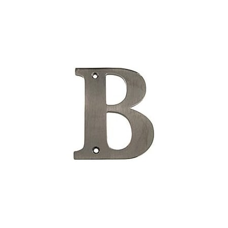 Deltana 4" Solid Brass Traditional House Letter B Antique Nickel