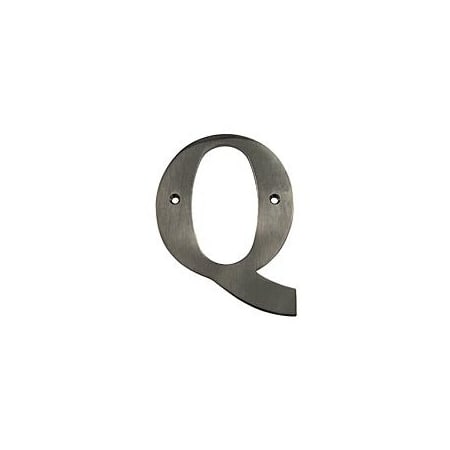 Deltana 4" Solid Brass Traditional House Letter Q Antique Nickel