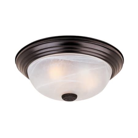 Designers Fountain 3 Light 15.25" Flush Mount with Alabaster Glass Oil Rubbed Bronze