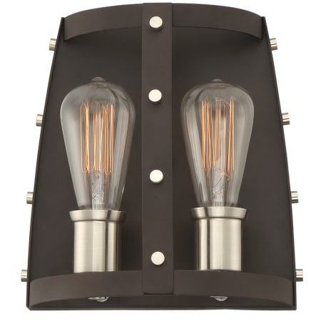 Designers Fountain Presidio 2 Light 10" Tall Wall Sconce Rustique