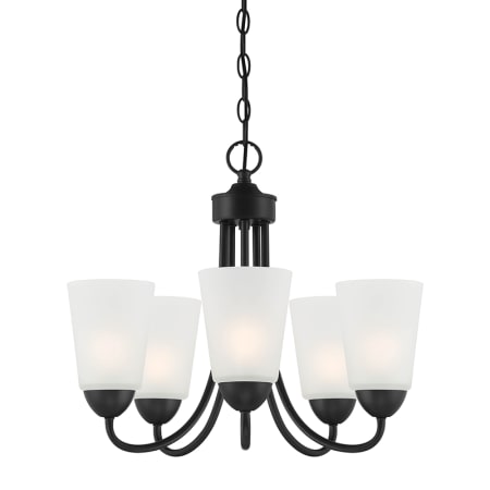 Designers Fountain Malone 5 Light 20" Wide Chandelier Matte Black