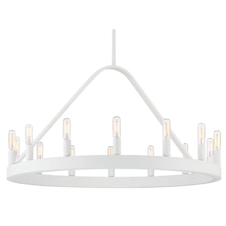 Designers Fountain Carousel 14 Light 30" Wide Chandelier Matte White