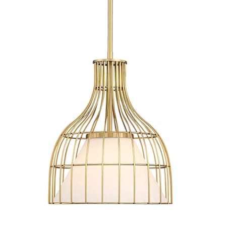 Designers Fountain Evensong 12" Wide Cage Pendant Brushed Gold