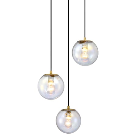 Designers Fountain Neva 3 Light 18" Wide Chandelier Brushed Gold