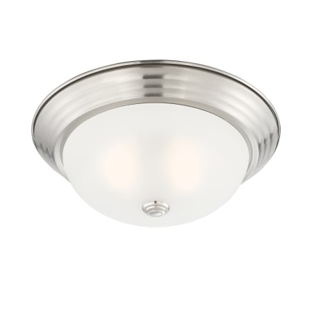 Designers Fountain Decorative Flushmount 2 Light 13" Wide Flush Mount Bowl Ceiling Fixture Satin Platinum