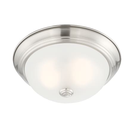 Designers Fountain Decorative Flushmount 2 Light 11" Wide Flush Mount Bowl Ceiling Fixture Satin Platinum