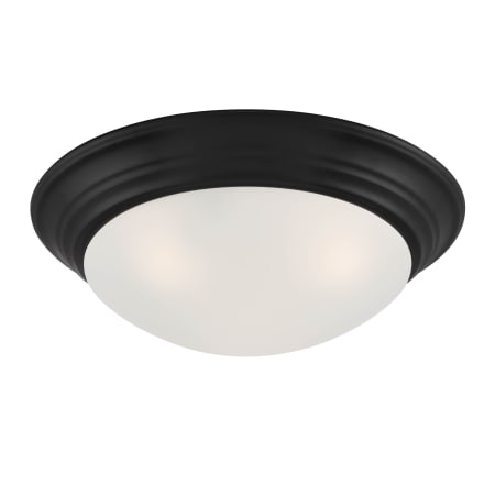 Designers Fountain Tap 2 Light 17" Wide Flush Mount Bowl Ceiling Fixture Matte Black