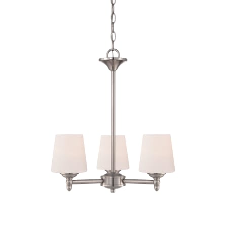 Designers Fountain Darcy 3 Light 1 Tier Mini Chandelier Brushed Nickel