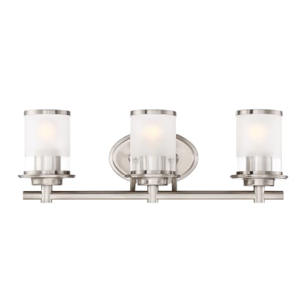 Designers Fountain Essence 3 Light 23" Wide Bathroom Vanity Light Satin Platinum