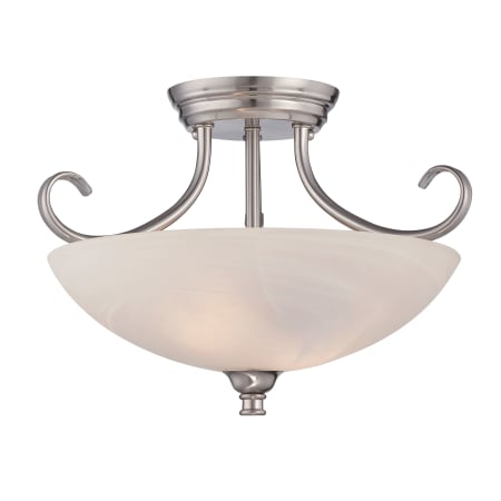 Designers Fountain Kendall 2 Light Semi Flush Ceiling Fixtures Satin Platinum