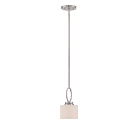 Designers Fountain Axel 1 Light Mini Pendant Satin Platinum