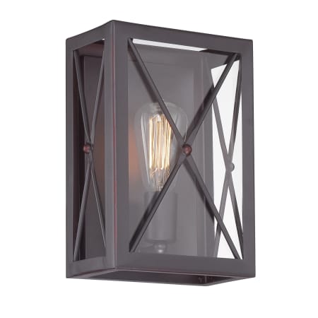 Designers Fountain High Line 1 Light Bathroom Sconce Satin Bronze