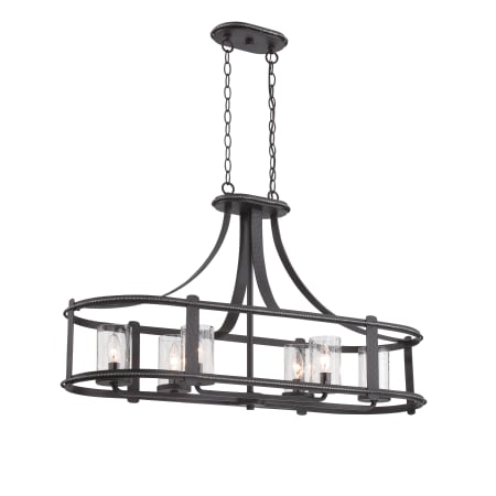 Designers Fountain Palencia 6 Light 1 Tier Linear Chandelier Artisan Pardo Wash