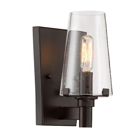 Designers Fountain Hyde Park Single Light 9" Tall Wall Sconces with Opal Glass Shade Vintage Bronze