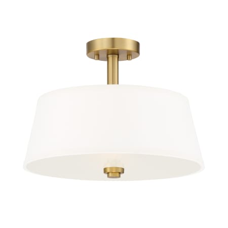 Designers Fountain Studio 2 Light 15" Wide Semi-Flush Drum Ceiling Fixture Brushed Gold