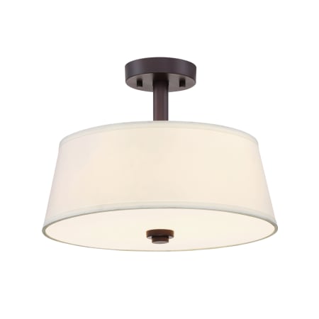 Designers Fountain Studio 2 Light 15" Wide Semi-Flush Drum Ceiling Fixture Satin Bronze
