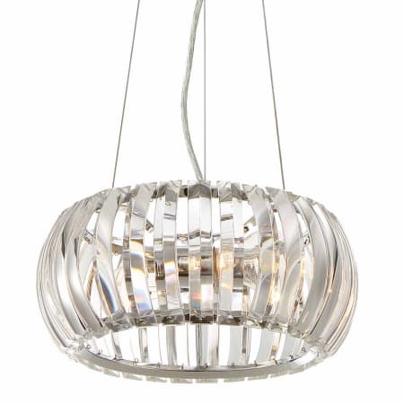 Designers Fountain Allure 2 Light 12" Wide Pendant with Crystal Accents Chrome