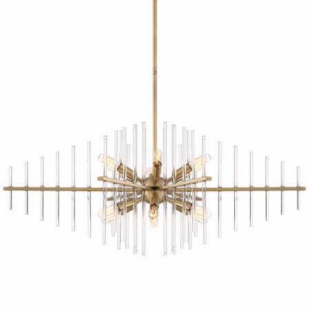 Designers Fountain Reeve 12 Light 35" Wide Single Tier Sputnik Chandelier Burnished Antique Brass
