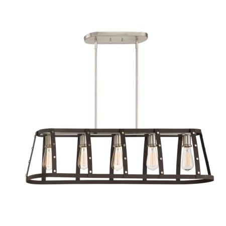 Designers Fountain Presidio 5 Light 40" Wide Linear Chandelier Rustique