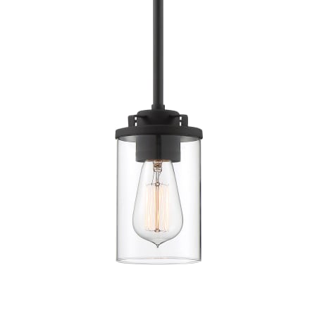 Designers Fountain Jedrek Single Light 4" Wide Mini Pendant Black