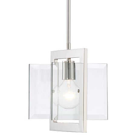 Designers Fountain Ethan Single Light 8" Wide Mini Pendant Polished Nickel