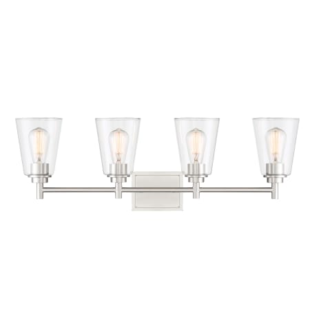 Designers Fountain Westin 4 Light 31" Wide Bathroom Vanity Light Satin Platinum