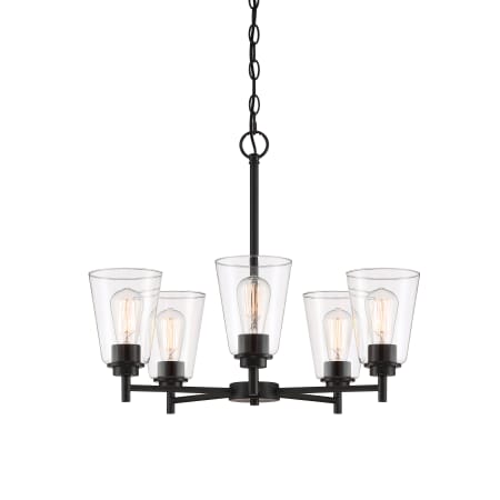Designers Fountain Westin 5 Light 24" Wide Chandelier Matte Black