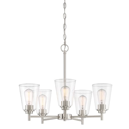 Designers Fountain Westin 5 Light 24" Wide Chandelier Satin Platinum