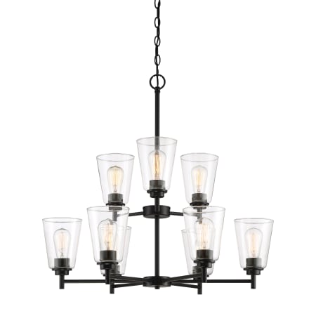 Designers Fountain Westin 9 Light 30" Wide Chandelier Matte Black