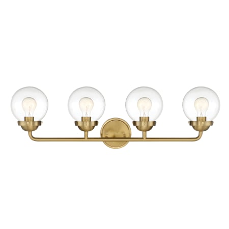 Designers Fountain Knoll 4 Light 33" Wide Vanity Light Brushed Gold