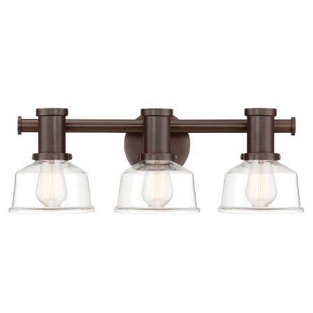 Designers Fountain Carson 3 Light 22" Wide Bathroom Vanity Light Satin Copper Bronze