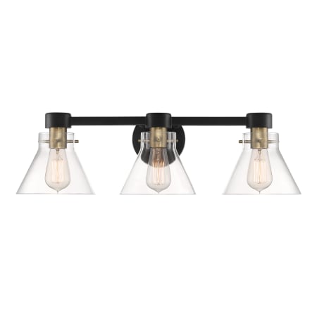 Designers Fountain Willow Creek 3 Light 25" Wide Vanity light Matte Black