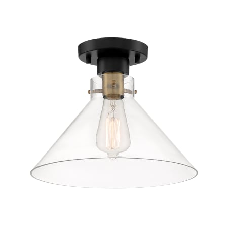 Designers Fountain Willow Creek 12" Wide Semi-Flush Ceiling Fixture Matte Black