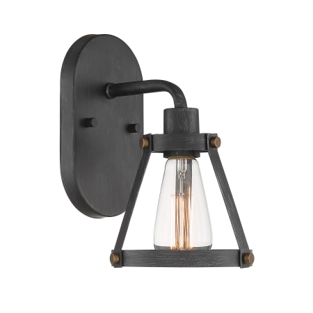 Designers Fountain Wicker Park 10" Tall Bathroom Sconce Weathered Pewter