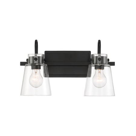 Designers Fountain Inwood 2 Light 16" Wide Bathroom Vanity Light Matte Black