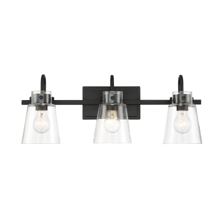 Designers Fountain Inwood 3 Light 24" Wide Bathroom Vanity Light Matte Black