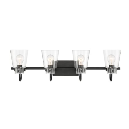 Designers Fountain Inwood 4 Light 32" Wide Bathroom Vanity Light Matte Black