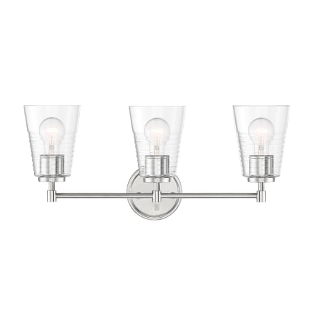 Designers Fountain Ingo 3 Light 24" Wide Bathroom Vanity Light Polished Nickel