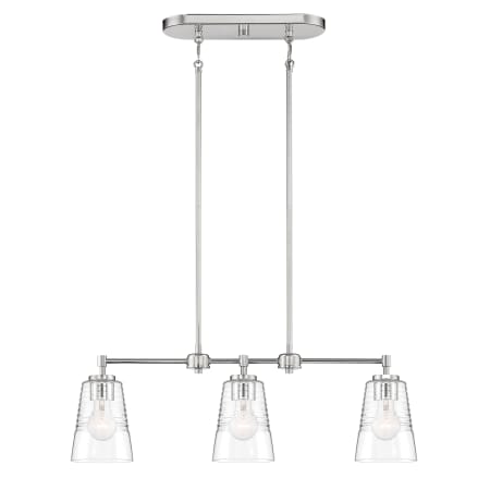 Designers Fountain Ingo 3 Light 30" Wide Linear Pendant Polished Nickel