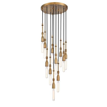 Designers Fountain Louise 11 Light 15" Wide Multi Light Pendant Old Satin Brass