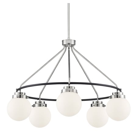 Designers Fountain Elle 5 Light 28" Wide Chandelier Polished Nickel