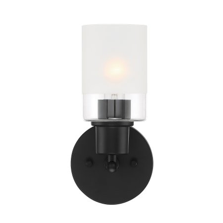 Designers Fountain Cedar Lane 11" Tall Bathroom Sconce Matte Black