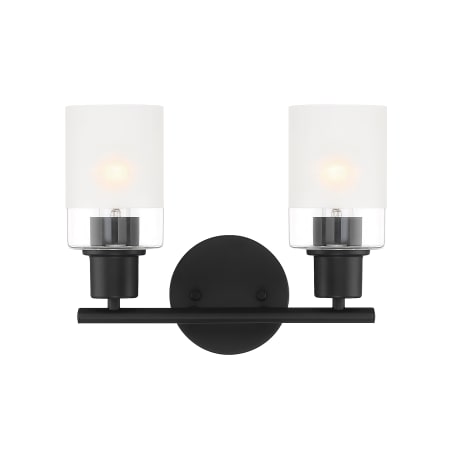 Designers Fountain Cedar Lane 2 Light 13" Wide Bathroom Vanity Light Matte Black