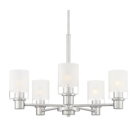 Designers Fountain Cedar Lane 5 Light 8" Wide Chandelier Brushed Nickel