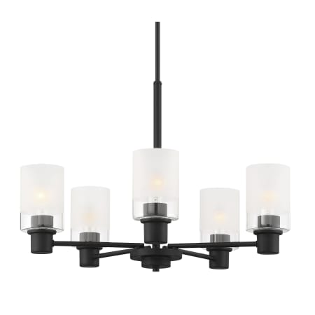 Designers Fountain Cedar Lane 5 Light 8" Wide Chandelier Matte Black
