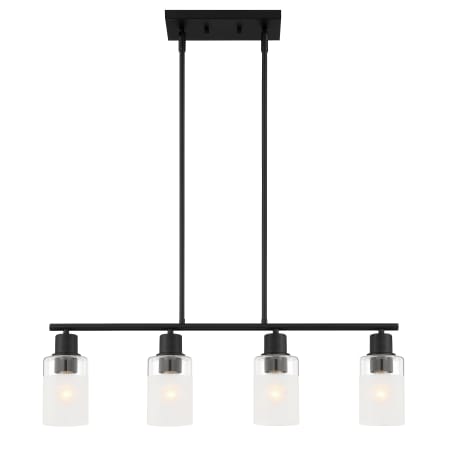 Designers Fountain Cedar Lane 4 Light 31" Wide Linear Chandelier Matte Black