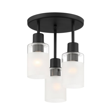 Designers Fountain Cedar Lane 3 Light 11" Wide Semi-Flush Ceiling Fixture Matte Black