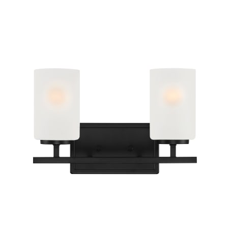 Designers Fountain Carmine 2 Light 14" Wide Bathroom Vanity Light Matte Black
