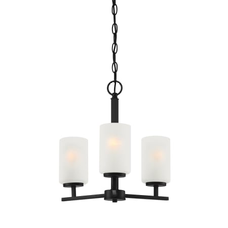 Designers Fountain Carmine 3 Light 16" Wide Chandelier Matte Black